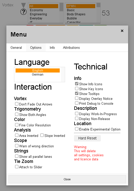 Language Selection moved to Options