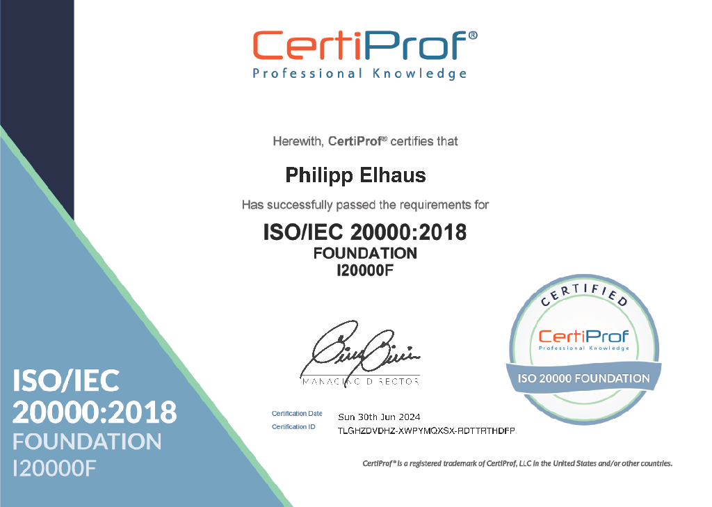 ISO20000 Certification