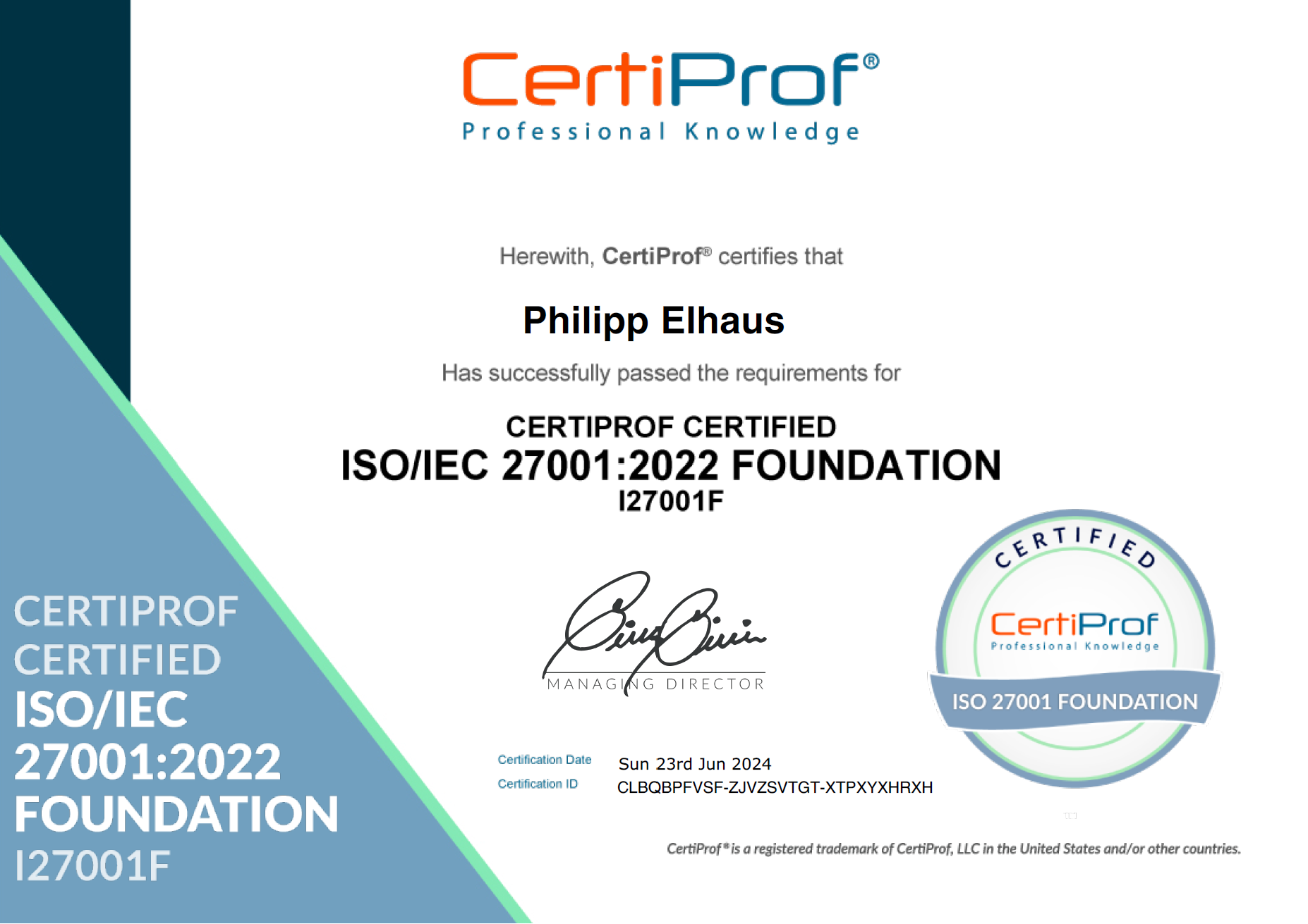 ISO27001 Certification