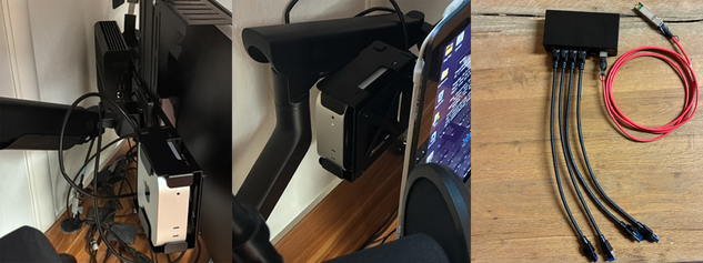 MacMini and 10G Fiber Switch @ VESA Mount