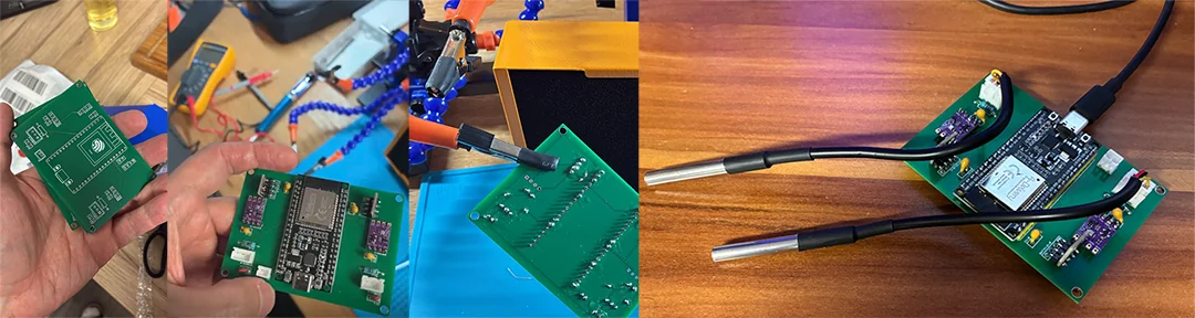 Receiving printed PCB's and soldering components onto it.