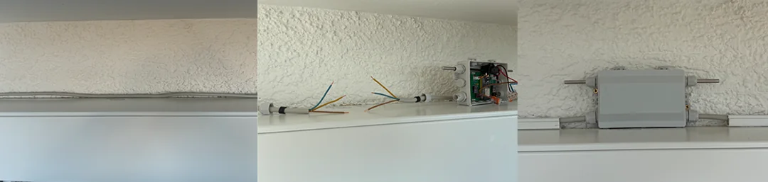 Installation of the Box at the Wall above the Door