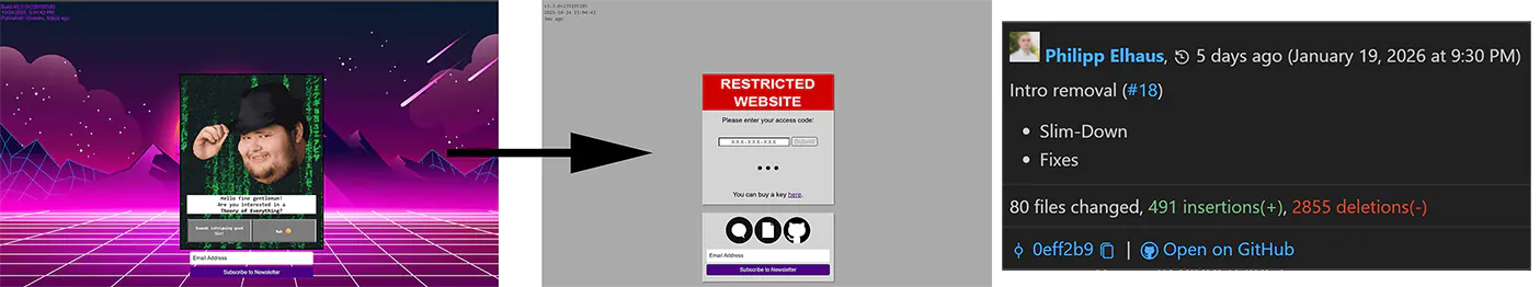 Previous & New Landing Page