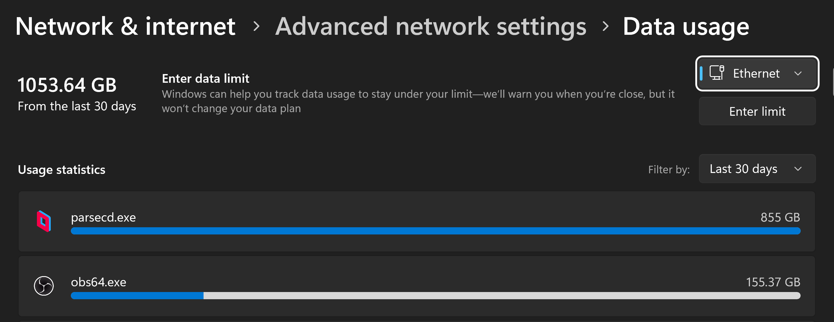 1TB of Monthly Traffic via Parsec and OBS