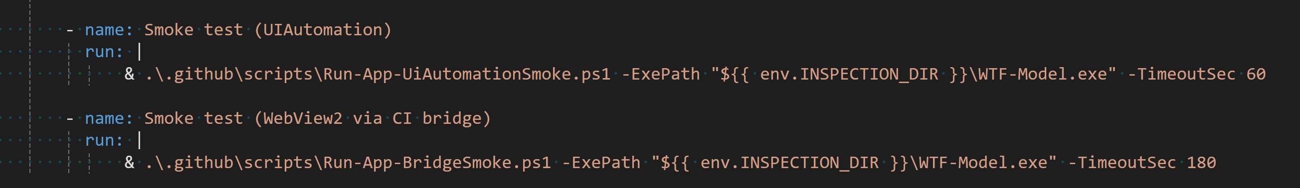 Smoke Tests for the WPF Application
