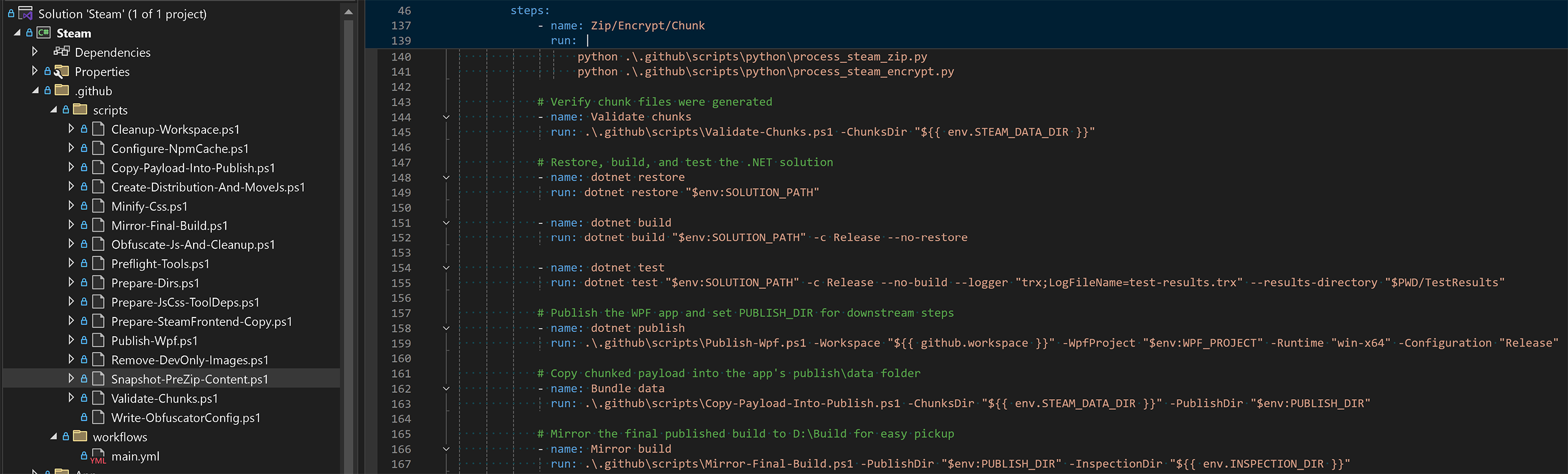 Setting up Steam Workflow